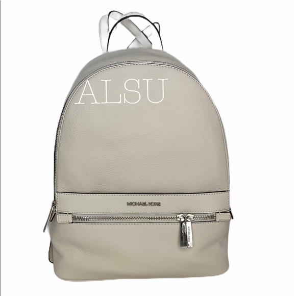 Michael Kors Kenly LG Leather Backpack Optic White - Picture 3 of 13